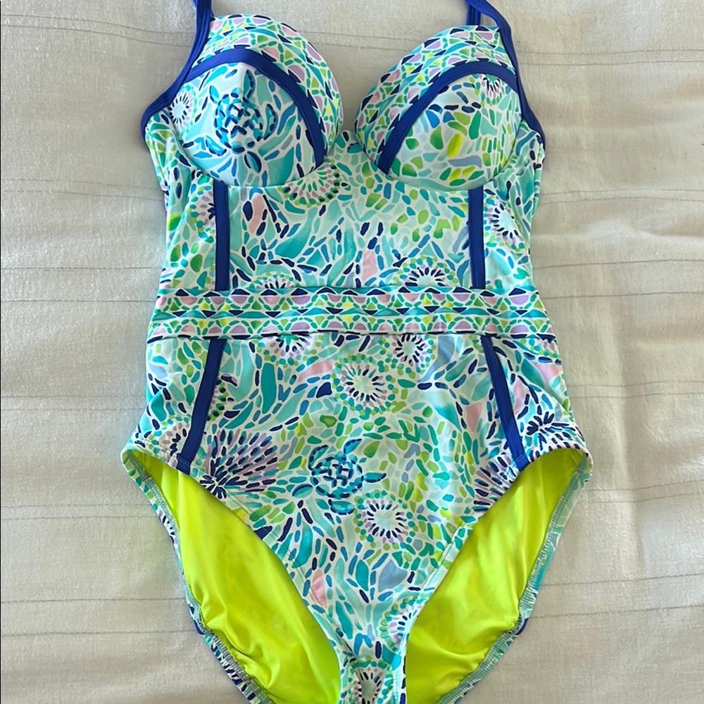 Lilly Pulitzer One Piece in Blue and Yellow